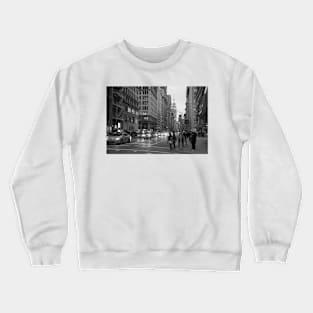 Midtown Manhattan in the Evening - B&W Crewneck Sweatshirt